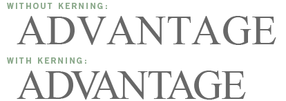 Kerning example